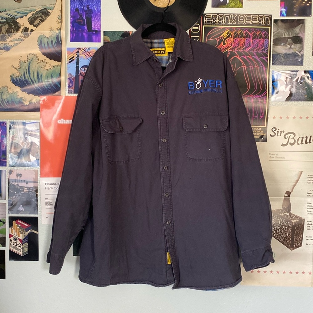 ⚡️Black Heavyweight Lined Work Shirt⚡️